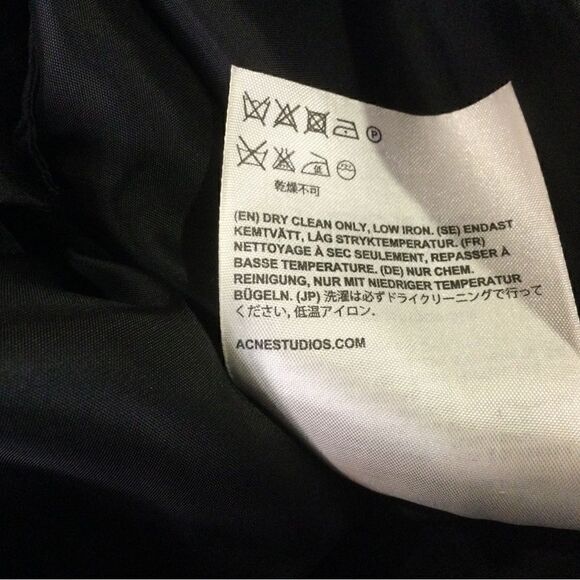 ACNE  Black Satya Layered Crepe Maxi Dress - Picture 8 of 9